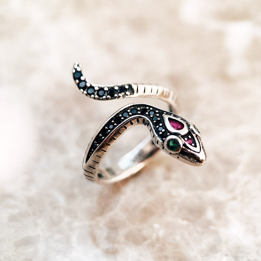 Snake Inspired Ring,Bohemia Fine Jewerly For Women Brand New Seduction Gift In Solid 925 Sterling Silver