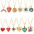 Cute Heart Sun Moon Star Evil Blue Eye Necklace for Women Gold Color Dijes Rainbow Red Love Pendant Long Stainless Steele Chains