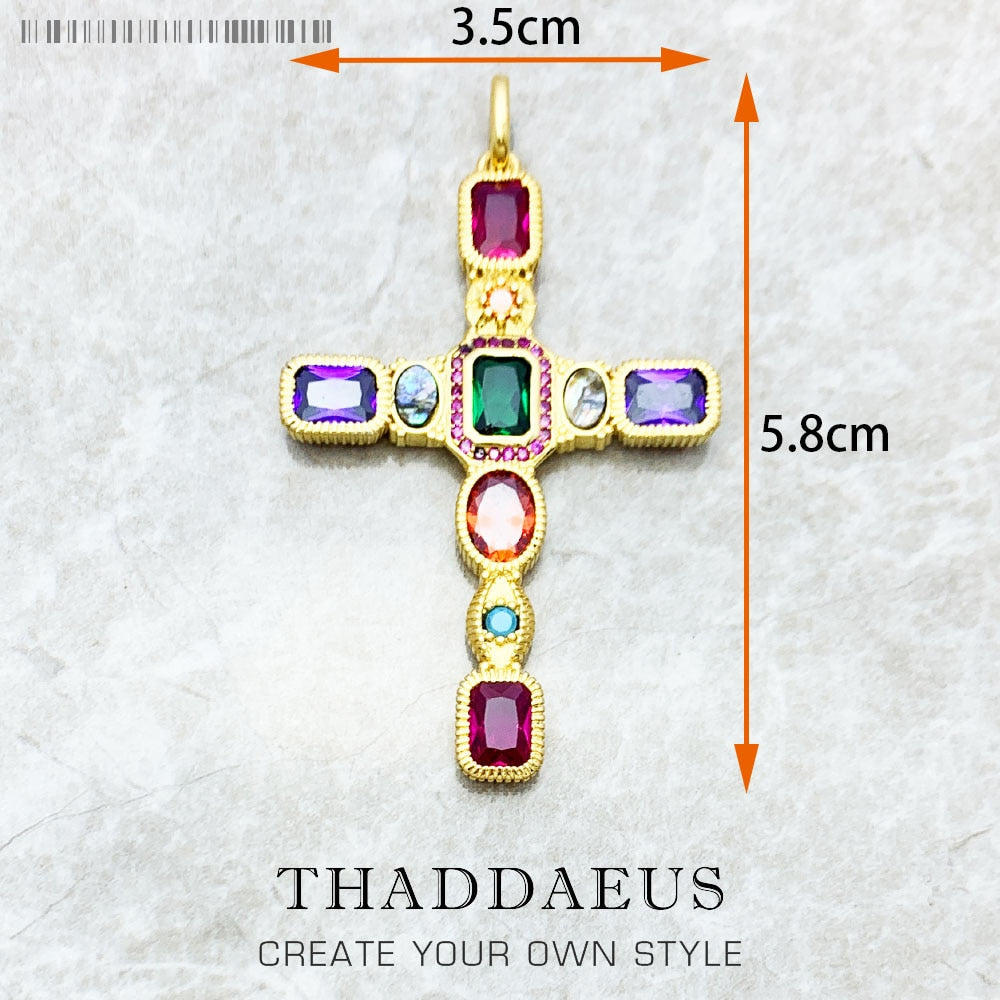 Pendant Majestic Cross &amp;amp; Crown Jewelry Europe 925 Sterling Silver Symbolism Promises Shield And Certaint Gift For Woman Men