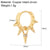 Round Hoop Earrings for Women CZ Gold Women&#39;s Ear Rings Heart Snake Clip on New in 1PCS Single Earring Korean Fashion Jewelry