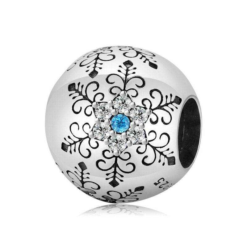 BISAER 925 Sterling Silver Bizarre Eye Charm Hand of Fatima Pendant  Pattern Blue Zircon Bead Fit Diy Bracelet Necklace Jewelry