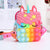 Unicorn Pop Antistress Toys Silicone Push Pop Bubble Bag Unicorn Crossbody Bag Reliver Autism Handbag Coin Pouch Purse for Kids