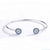 Kaletine 925 Sterling Silver Evil Eye Bracelets For Women Luck  Bangles Hamsa Hand Moon Blue Eye Zircon Luxury Fine Jewelry