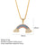 Cute Heart Sun Moon Star Evil Blue Eye Necklace for Women Gold Color Dijes Rainbow Red Love Pendant Long Stainless Steele Chains