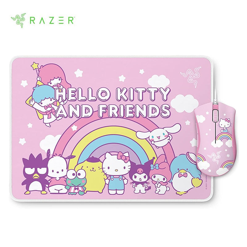 Razer DeathAdder Essential Goliathus Mouse Mat Bundle Hello Kitty and Friends Limited Edition