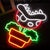 Mario Piranha Plant Neon Sign USB Powered, Flower LED Neon Light Sign Dimmable Night Light, for Bedroom Man Cave Gamer Room Deco