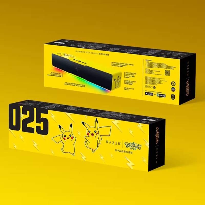 Razer Pokemon Limited Edition Gaming Soundbar - Chroma RGB - Bluetooth 5.0 - For PC, DesktopLaptop, Smartphones,Tablets