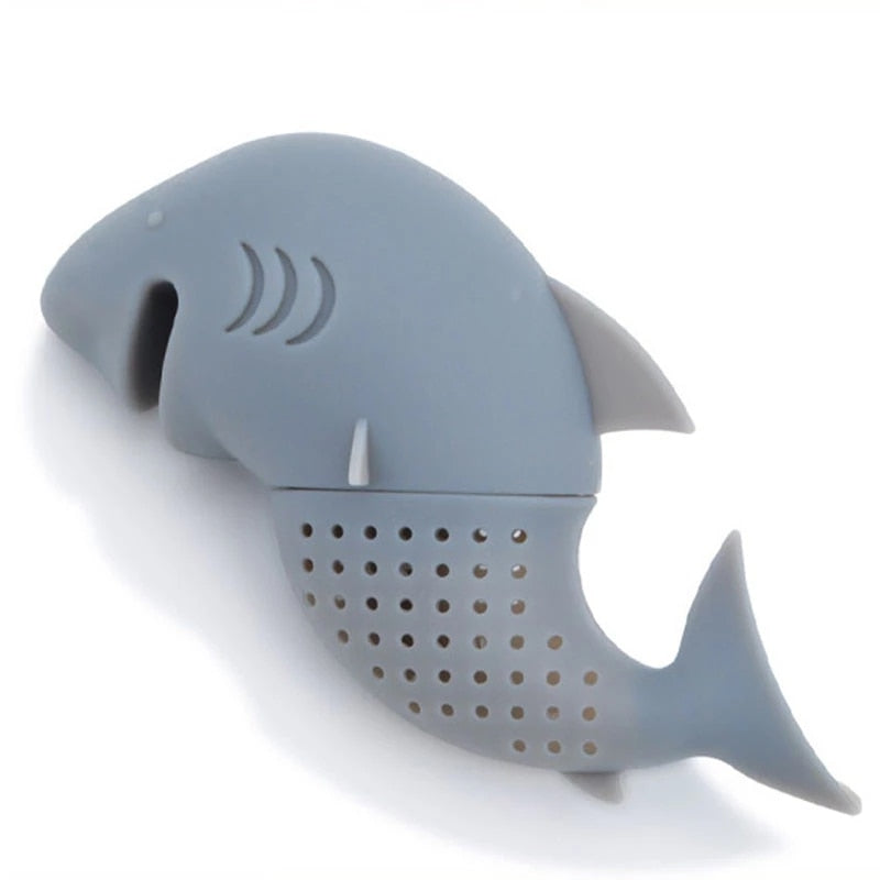 Creative Shark Shape Strainers Infusers Tea Strainer Coffee Maker Silicone Drinks Leak To Disassemble Easy Clean Accessories