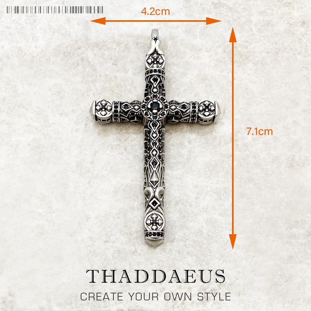 Pendant Majestic Cross &amp;amp; Crown Jewelry Europe 925 Sterling Silver Symbolism Promises Shield And Certaint Gift For Woman Men