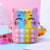 Unicorn Pop Antistress Toys Silicone Push Pop Bubble Bag Unicorn Crossbody Bag Reliver Autism Handbag Coin Pouch Purse for Kids