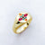 Ring Colourful Stones,Europe Nature Fine Jewerly For Elegance Women,2022 Spring Bohemia Gift In 925 Sterling Silver