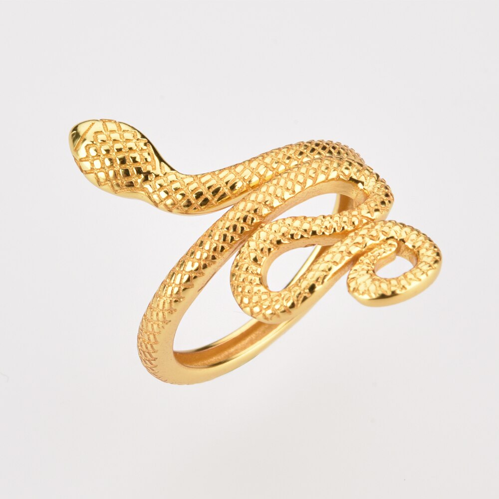 ANDYWEN 925 Sterling Silver Gold Adjustable Snake Rings Big Animal Resizable Luxury New Round Circle Women Fine Ring Jewelry