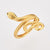 ANDYWEN 925 Sterling Silver Gold Adjustable Snake Rings Big Animal Resizable Luxury New Round Circle Women Fine Ring Jewelry