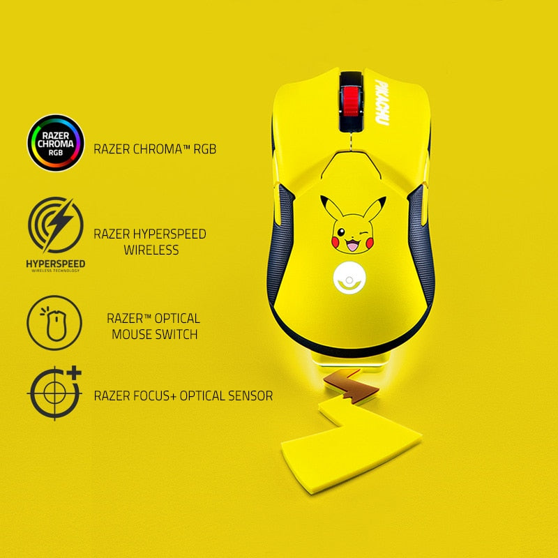 Razer Viper Ultimate Pokemon Pikachu Limited Edition Wireless Gaming Mouse with Charging Dock