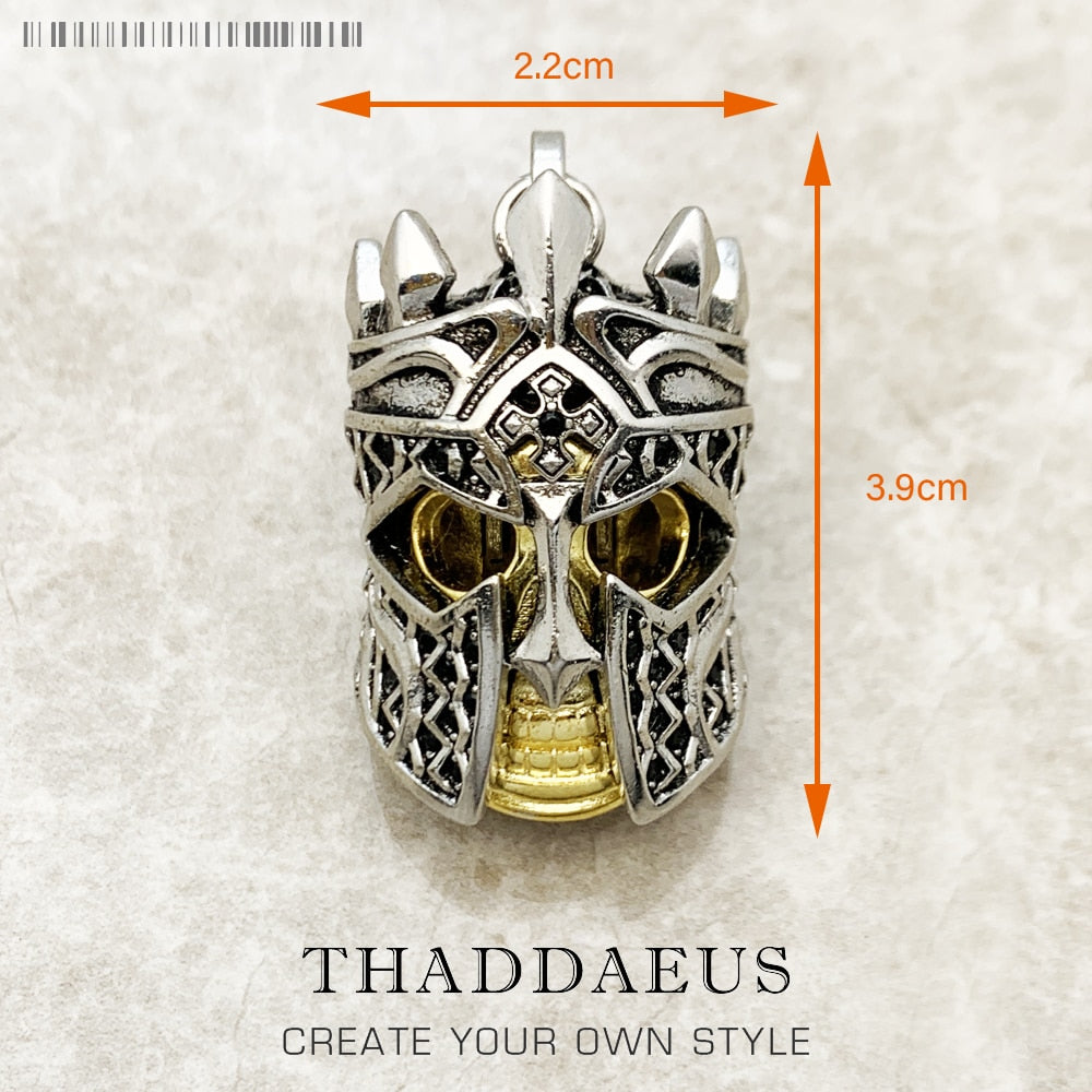 Pendant Sword With Crown Skull Knight Window New Fine Jewelry Europe Style 925 Sterling Silver Protection Gift For Women Men