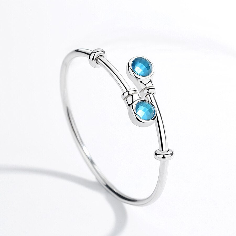 Kaletine 925 Sterling Silver Evil Eye Bracelets For Women Luck  Bangles Hamsa Hand Moon Blue Eye Zircon Luxury Fine Jewelry