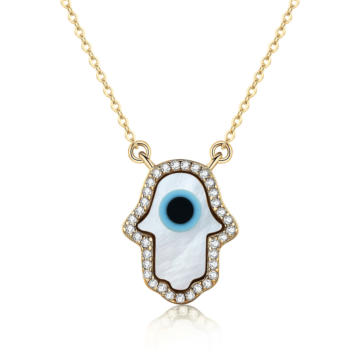 KALETINE Opal Hamsa Hand of Fatima Charm Genuine 925 Sterling Silver Pendant Necklace Jewelry Long Chain Necklace KLTN022